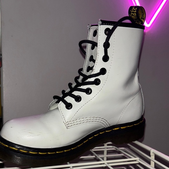 Dr. Martens White Combat Boots - Picture 7 of 9